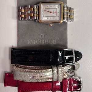 Michele Silver and Gold Watch